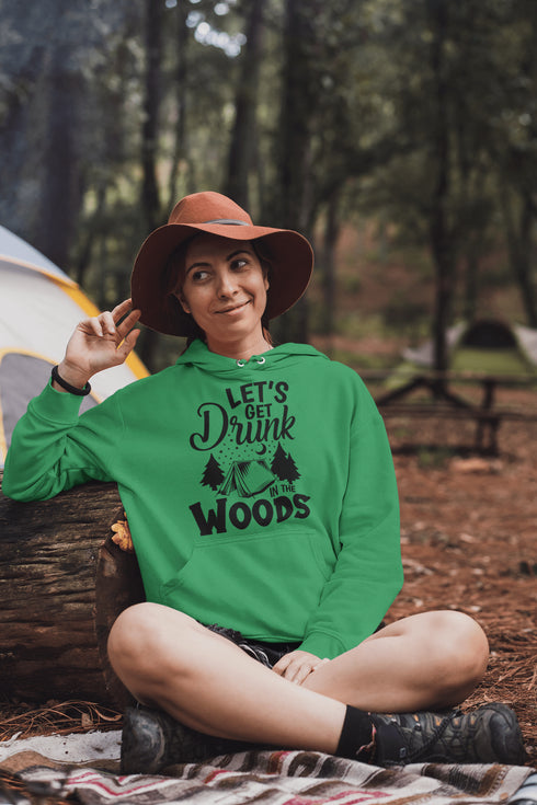 C & Win Sports Let's Get Drunk In The Woods Hoodie Irish Green / S - C & Win Sports